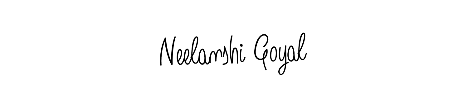 How to make Neelanshi Goyal signature? Angelique-Rose-font-FFP is a professional autograph style. Create handwritten signature for Neelanshi Goyal name. Neelanshi Goyal signature style 5 images and pictures png