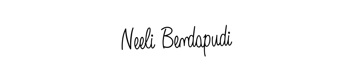 Also we have Neeli Bendapudi name is the best signature style. Create professional handwritten signature collection using Angelique-Rose-font-FFP autograph style. Neeli Bendapudi signature style 5 images and pictures png