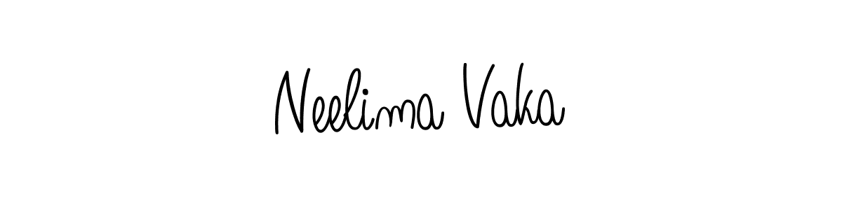 Make a beautiful signature design for name Neelima Vaka. With this signature (Angelique-Rose-font-FFP) style, you can create a handwritten signature for free. Neelima Vaka signature style 5 images and pictures png
