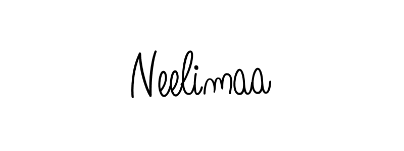 You should practise on your own different ways (Angelique-Rose-font-FFP) to write your name (Neelimaa) in signature. don't let someone else do it for you. Neelimaa signature style 5 images and pictures png