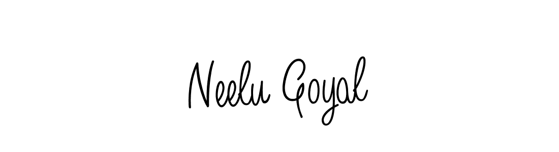 Create a beautiful signature design for name Neelu Goyal. With this signature (Angelique-Rose-font-FFP) fonts, you can make a handwritten signature for free. Neelu Goyal signature style 5 images and pictures png