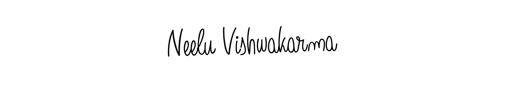 Design your own signature with our free online signature maker. With this signature software, you can create a handwritten (Angelique-Rose-font-FFP) signature for name Neelu Vishwakarma. Neelu Vishwakarma signature style 5 images and pictures png