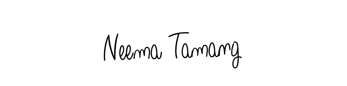 You should practise on your own different ways (Angelique-Rose-font-FFP) to write your name (Neema Tamang) in signature. don't let someone else do it for you. Neema Tamang signature style 5 images and pictures png
