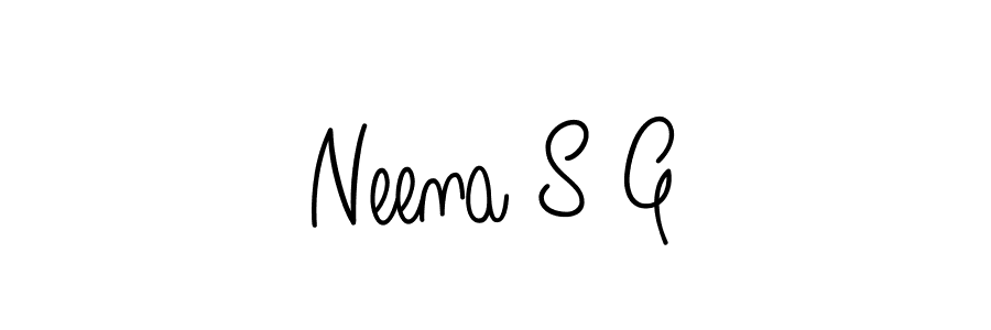 Use a signature maker to create a handwritten signature online. With this signature software, you can design (Angelique-Rose-font-FFP) your own signature for name Neena S G. Neena S G signature style 5 images and pictures png