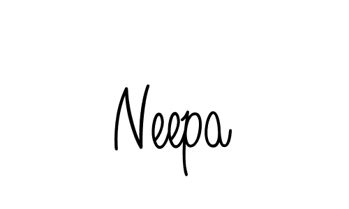 You should practise on your own different ways (Angelique-Rose-font-FFP) to write your name (Neepa) in signature. don't let someone else do it for you. Neepa signature style 5 images and pictures png