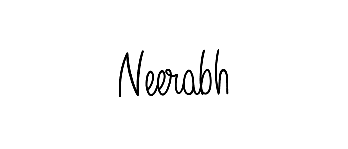 Make a beautiful signature design for name Neerabh. With this signature (Angelique-Rose-font-FFP) style, you can create a handwritten signature for free. Neerabh signature style 5 images and pictures png