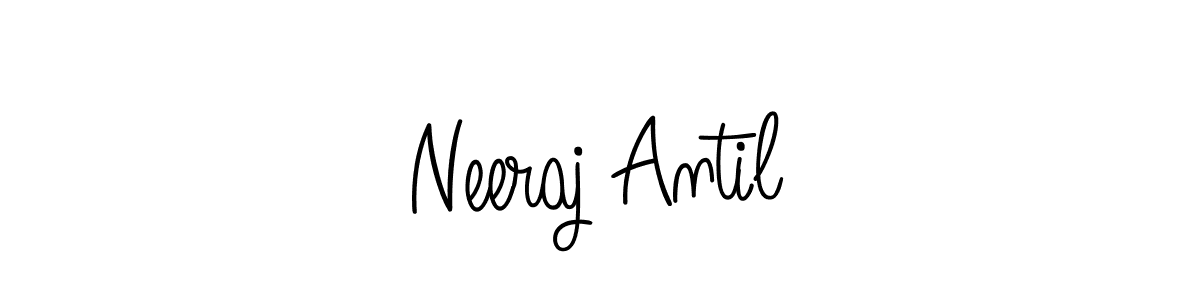 The best way (Angelique-Rose-font-FFP) to make a short signature is to pick only two or three words in your name. The name Neeraj Antil include a total of six letters. For converting this name. Neeraj Antil signature style 5 images and pictures png