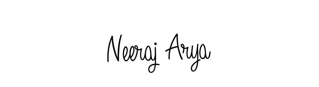 How to make Neeraj Arya name signature. Use Angelique-Rose-font-FFP style for creating short signs online. This is the latest handwritten sign. Neeraj Arya signature style 5 images and pictures png