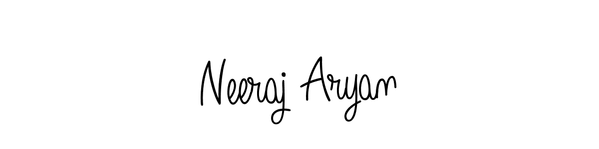 How to make Neeraj Aryan name signature. Use Angelique-Rose-font-FFP style for creating short signs online. This is the latest handwritten sign. Neeraj Aryan signature style 5 images and pictures png