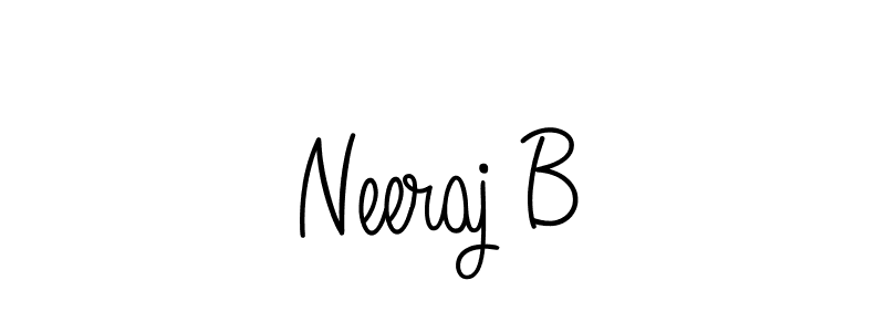 Make a beautiful signature design for name Neeraj B. With this signature (Angelique-Rose-font-FFP) style, you can create a handwritten signature for free. Neeraj B signature style 5 images and pictures png