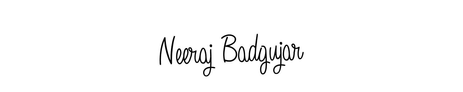Make a beautiful signature design for name Neeraj Badgujar. With this signature (Angelique-Rose-font-FFP) style, you can create a handwritten signature for free. Neeraj Badgujar signature style 5 images and pictures png