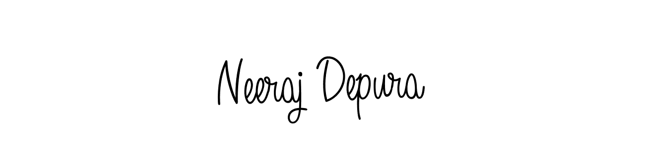 Use a signature maker to create a handwritten signature online. With this signature software, you can design (Angelique-Rose-font-FFP) your own signature for name Neeraj Depura. Neeraj Depura signature style 5 images and pictures png