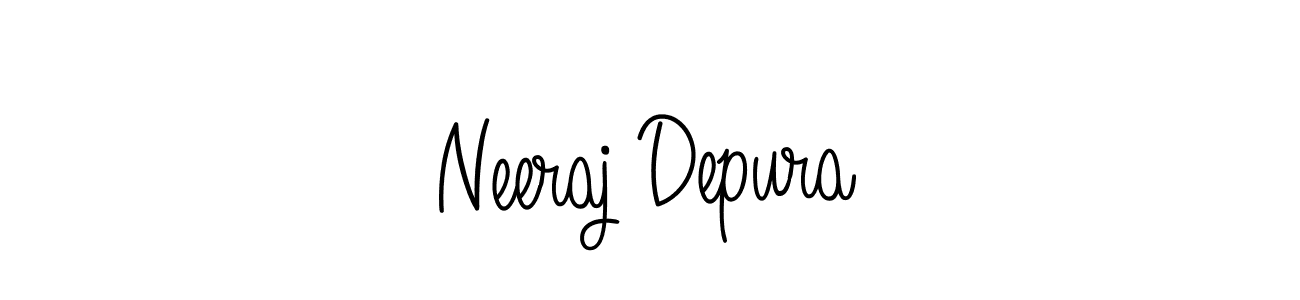 Neeraj Depura stylish signature style. Best Handwritten Sign (Angelique-Rose-font-FFP) for my name. Handwritten Signature Collection Ideas for my name Neeraj Depura. Neeraj Depura signature style 5 images and pictures png