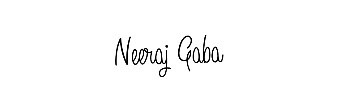 The best way (Angelique-Rose-font-FFP) to make a short signature is to pick only two or three words in your name. The name Neeraj Gaba include a total of six letters. For converting this name. Neeraj Gaba signature style 5 images and pictures png