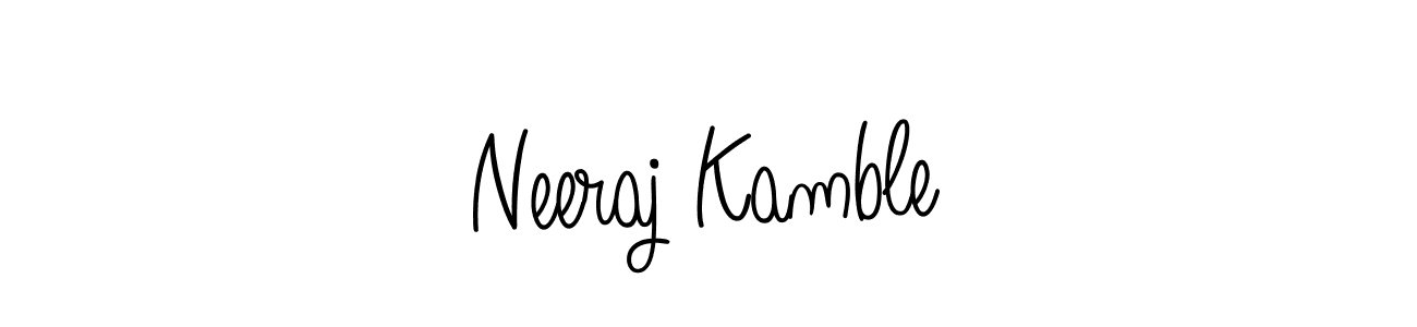 You should practise on your own different ways (Angelique-Rose-font-FFP) to write your name (Neeraj Kamble) in signature. don't let someone else do it for you. Neeraj Kamble signature style 5 images and pictures png