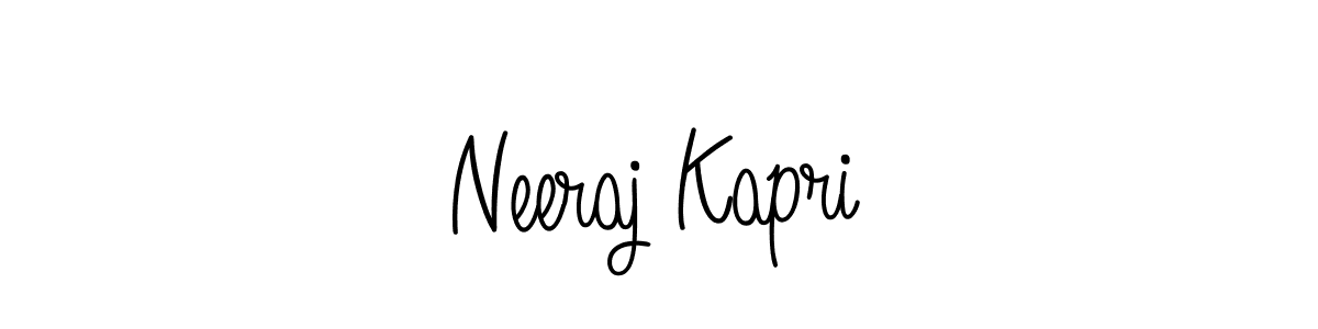 Design your own signature with our free online signature maker. With this signature software, you can create a handwritten (Angelique-Rose-font-FFP) signature for name Neeraj Kapri. Neeraj Kapri signature style 5 images and pictures png