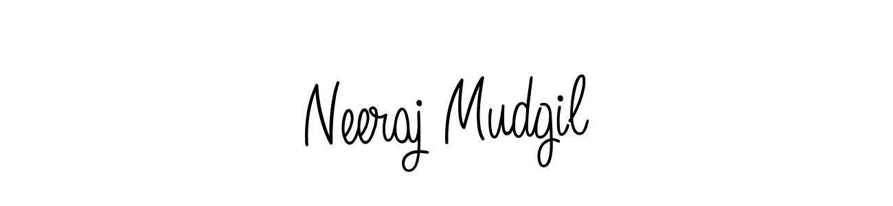 Create a beautiful signature design for name Neeraj Mudgil. With this signature (Angelique-Rose-font-FFP) fonts, you can make a handwritten signature for free. Neeraj Mudgil signature style 5 images and pictures png