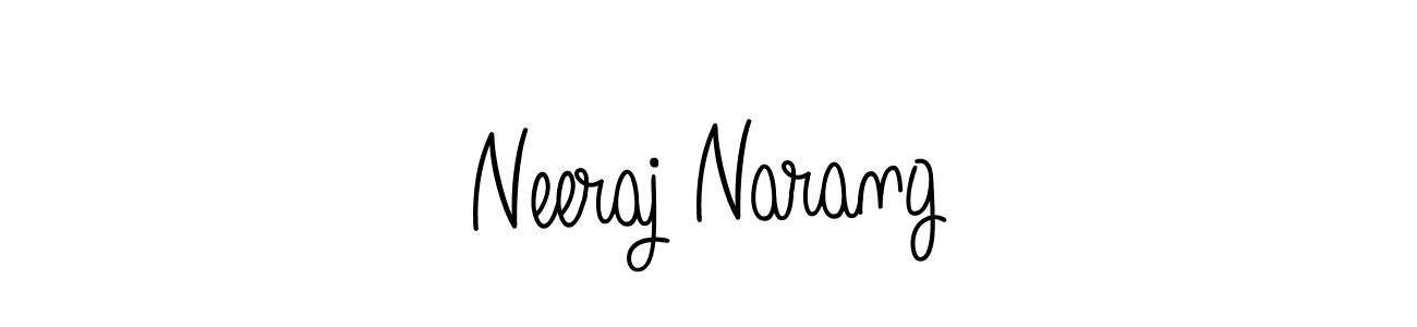 The best way (Angelique-Rose-font-FFP) to make a short signature is to pick only two or three words in your name. The name Neeraj Narang include a total of six letters. For converting this name. Neeraj Narang signature style 5 images and pictures png