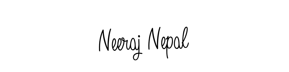 The best way (Angelique-Rose-font-FFP) to make a short signature is to pick only two or three words in your name. The name Neeraj Nepal include a total of six letters. For converting this name. Neeraj Nepal signature style 5 images and pictures png