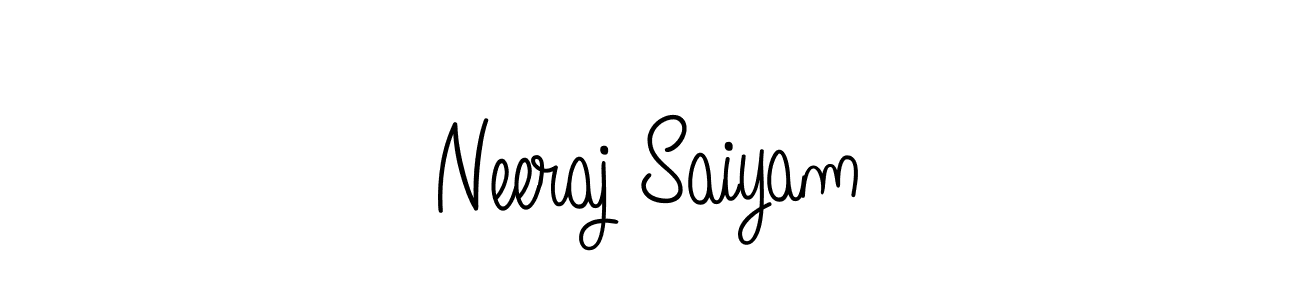 Use a signature maker to create a handwritten signature online. With this signature software, you can design (Angelique-Rose-font-FFP) your own signature for name Neeraj Saiyam. Neeraj Saiyam signature style 5 images and pictures png