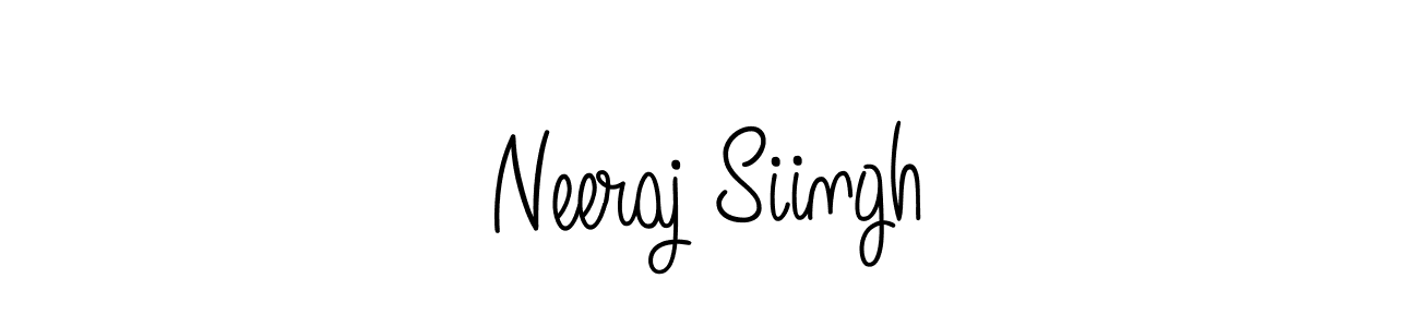 The best way (Angelique-Rose-font-FFP) to make a short signature is to pick only two or three words in your name. The name Neeraj Siingh include a total of six letters. For converting this name. Neeraj Siingh signature style 5 images and pictures png