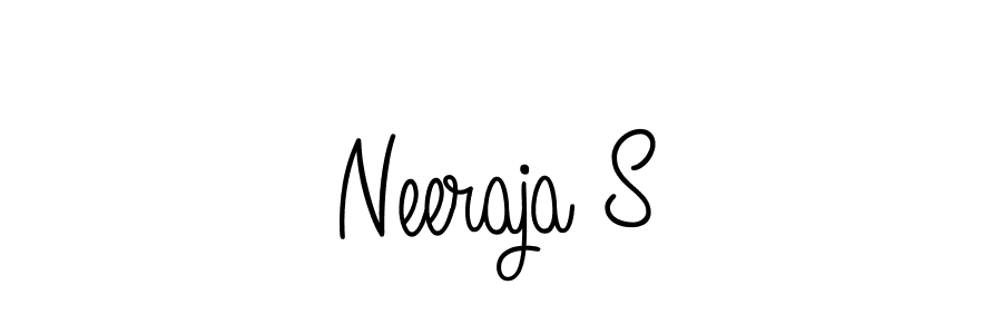 Use a signature maker to create a handwritten signature online. With this signature software, you can design (Angelique-Rose-font-FFP) your own signature for name Neeraja S. Neeraja S signature style 5 images and pictures png