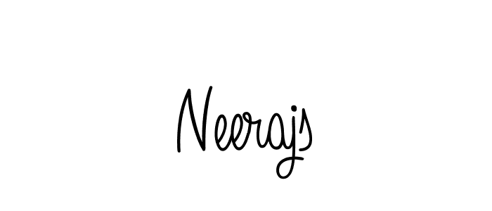 How to make Neerajs name signature. Use Angelique-Rose-font-FFP style for creating short signs online. This is the latest handwritten sign. Neerajs signature style 5 images and pictures png