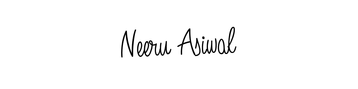 The best way (Angelique-Rose-font-FFP) to make a short signature is to pick only two or three words in your name. The name Neeru Asiwal include a total of six letters. For converting this name. Neeru Asiwal signature style 5 images and pictures png