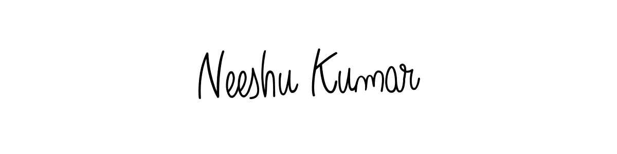 Make a beautiful signature design for name Neeshu Kumar. With this signature (Angelique-Rose-font-FFP) style, you can create a handwritten signature for free. Neeshu Kumar signature style 5 images and pictures png