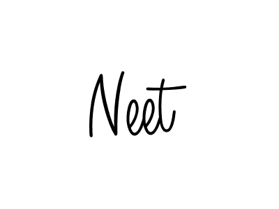 Use a signature maker to create a handwritten signature online. With this signature software, you can design (Angelique-Rose-font-FFP) your own signature for name Neet. Neet signature style 5 images and pictures png
