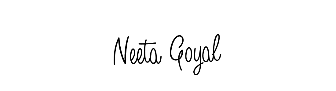 How to make Neeta Goyal name signature. Use Angelique-Rose-font-FFP style for creating short signs online. This is the latest handwritten sign. Neeta Goyal signature style 5 images and pictures png