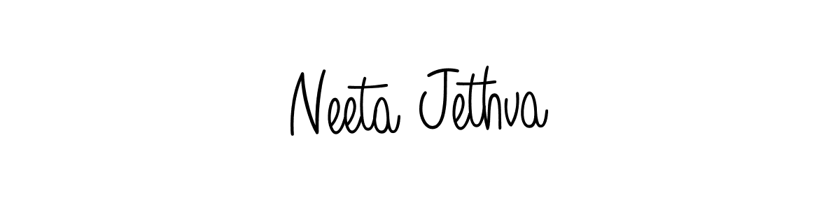 Make a beautiful signature design for name Neeta Jethva. With this signature (Angelique-Rose-font-FFP) style, you can create a handwritten signature for free. Neeta Jethva signature style 5 images and pictures png