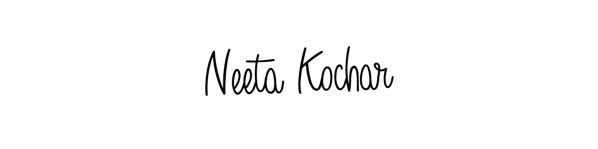 Make a beautiful signature design for name Neeta Kochar. With this signature (Angelique-Rose-font-FFP) style, you can create a handwritten signature for free. Neeta Kochar signature style 5 images and pictures png
