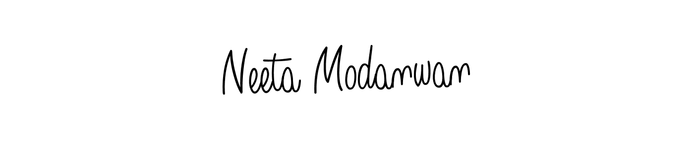 Also we have Neeta Modanwan name is the best signature style. Create professional handwritten signature collection using Angelique-Rose-font-FFP autograph style. Neeta Modanwan signature style 5 images and pictures png