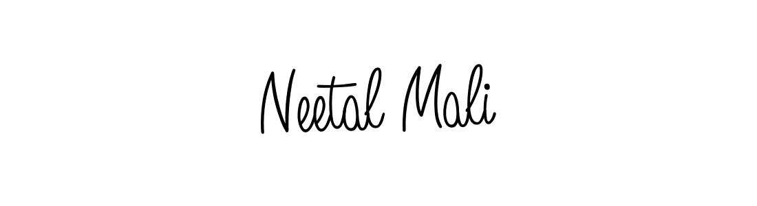 You should practise on your own different ways (Angelique-Rose-font-FFP) to write your name (Neetal Mali) in signature. don't let someone else do it for you. Neetal Mali signature style 5 images and pictures png