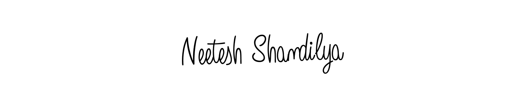 Neetesh Shandilya stylish signature style. Best Handwritten Sign (Angelique-Rose-font-FFP) for my name. Handwritten Signature Collection Ideas for my name Neetesh Shandilya. Neetesh Shandilya signature style 5 images and pictures png