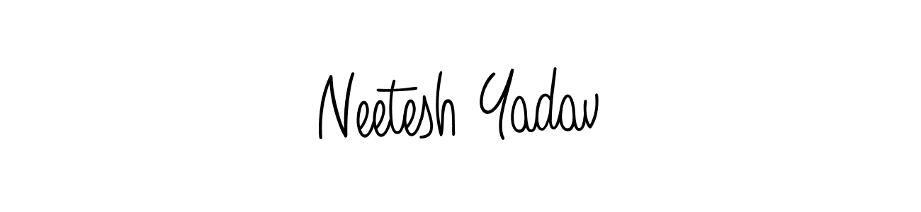 How to make Neetesh Yadav name signature. Use Angelique-Rose-font-FFP style for creating short signs online. This is the latest handwritten sign. Neetesh Yadav signature style 5 images and pictures png