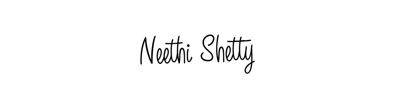 Use a signature maker to create a handwritten signature online. With this signature software, you can design (Angelique-Rose-font-FFP) your own signature for name Neethi Shetty. Neethi Shetty signature style 5 images and pictures png