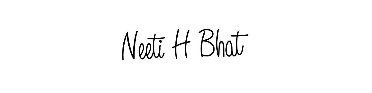 How to make Neeti H Bhat name signature. Use Angelique-Rose-font-FFP style for creating short signs online. This is the latest handwritten sign. Neeti H Bhat signature style 5 images and pictures png