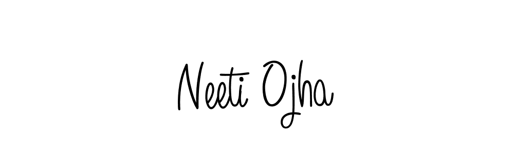 How to make Neeti Ojha name signature. Use Angelique-Rose-font-FFP style for creating short signs online. This is the latest handwritten sign. Neeti Ojha signature style 5 images and pictures png