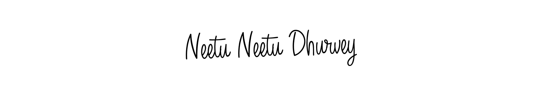 It looks lik you need a new signature style for name Neetu Neetu Dhurvey. Design unique handwritten (Angelique-Rose-font-FFP) signature with our free signature maker in just a few clicks. Neetu Neetu Dhurvey signature style 5 images and pictures png