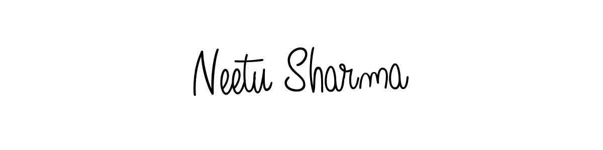 Neetu Sharma stylish signature style. Best Handwritten Sign (Angelique-Rose-font-FFP) for my name. Handwritten Signature Collection Ideas for my name Neetu Sharma. Neetu Sharma signature style 5 images and pictures png