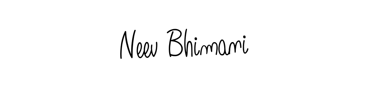 It looks lik you need a new signature style for name Neev Bhimani. Design unique handwritten (Angelique-Rose-font-FFP) signature with our free signature maker in just a few clicks. Neev Bhimani signature style 5 images and pictures png