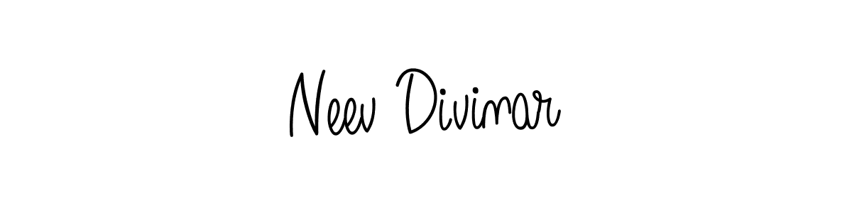 Create a beautiful signature design for name Neev Divinar. With this signature (Angelique-Rose-font-FFP) fonts, you can make a handwritten signature for free. Neev Divinar signature style 5 images and pictures png