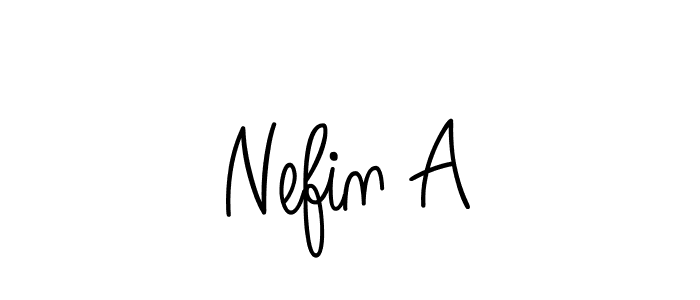 Make a beautiful signature design for name Nefin A. Use this online signature maker to create a handwritten signature for free. Nefin A signature style 5 images and pictures png