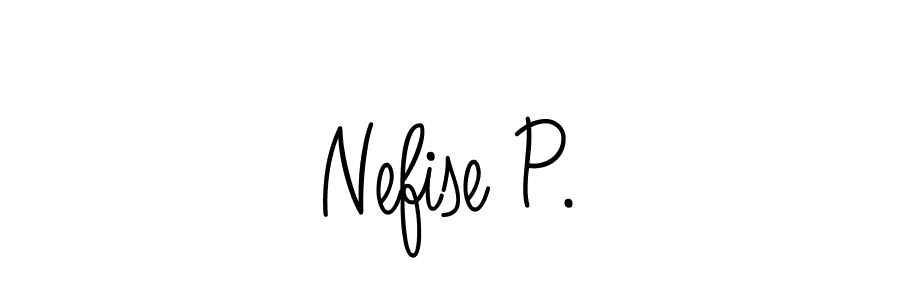 Design your own signature with our free online signature maker. With this signature software, you can create a handwritten (Angelique-Rose-font-FFP) signature for name Nefise P.. Nefise P. signature style 5 images and pictures png