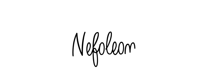 How to make Nefoleon name signature. Use Angelique-Rose-font-FFP style for creating short signs online. This is the latest handwritten sign. Nefoleon signature style 5 images and pictures png