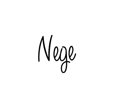 The best way (Angelique-Rose-font-FFP) to make a short signature is to pick only two or three words in your name. The name Nege include a total of six letters. For converting this name. Nege signature style 5 images and pictures png