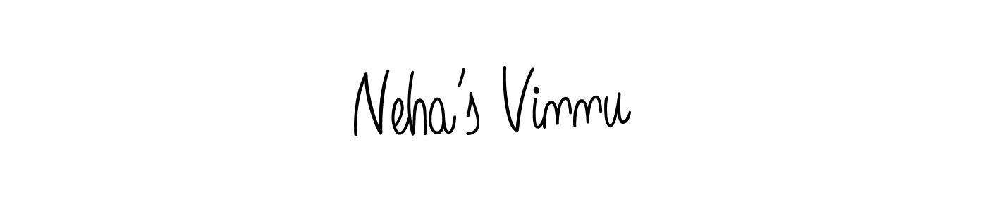 The best way (Angelique-Rose-font-FFP) to make a short signature is to pick only two or three words in your name. The name Neha’s Vinnu include a total of six letters. For converting this name. Neha’s Vinnu signature style 5 images and pictures png