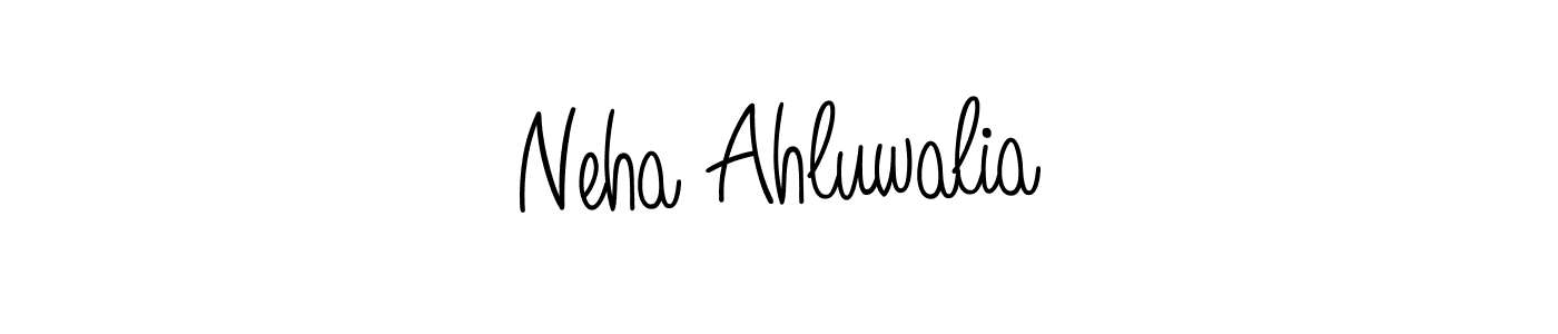 How to make Neha Ahluwalia name signature. Use Angelique-Rose-font-FFP style for creating short signs online. This is the latest handwritten sign. Neha Ahluwalia signature style 5 images and pictures png